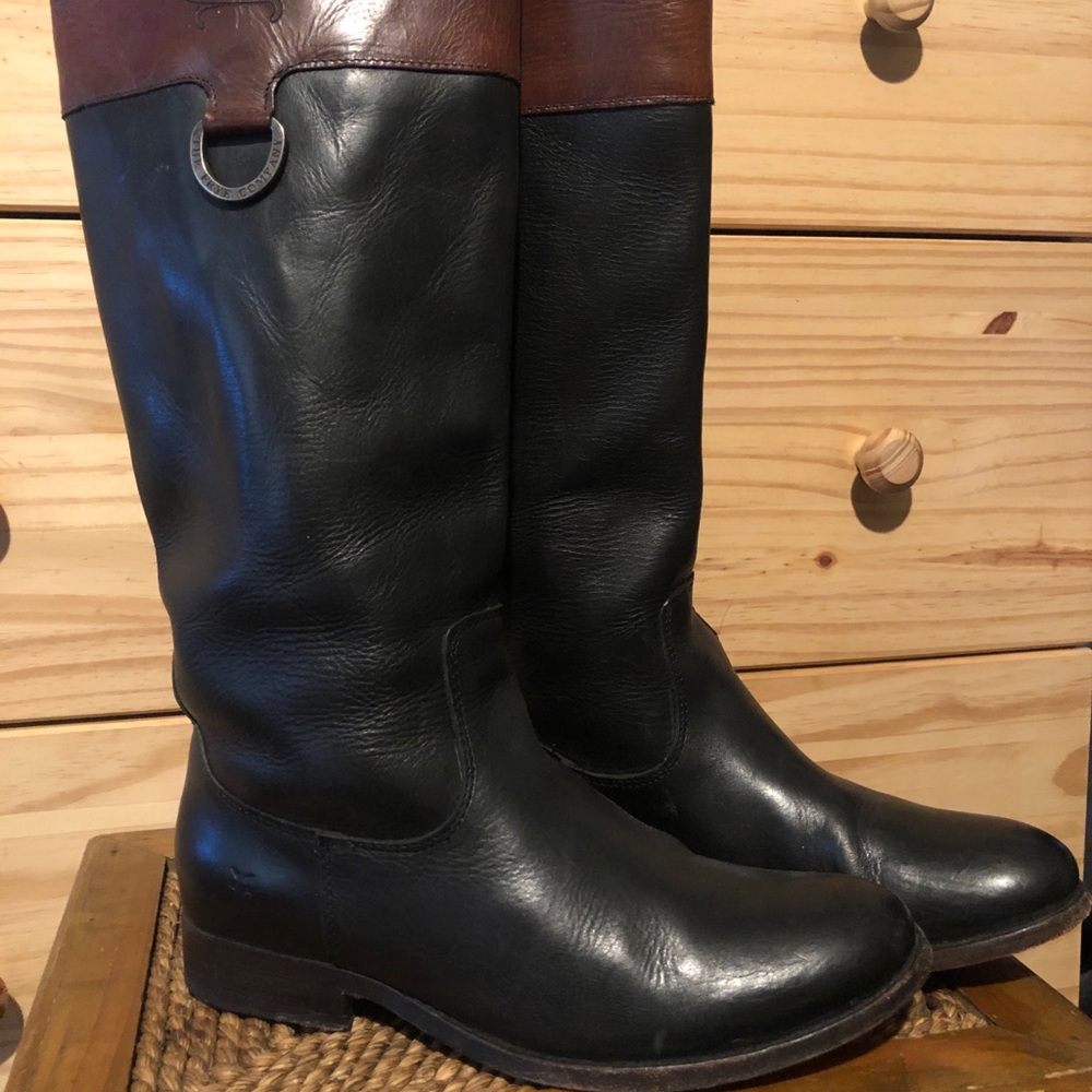 Frye “Melissa” Two-Toned Riding Boots